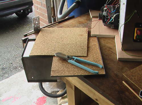 Bending the back panel to accommodate the motor