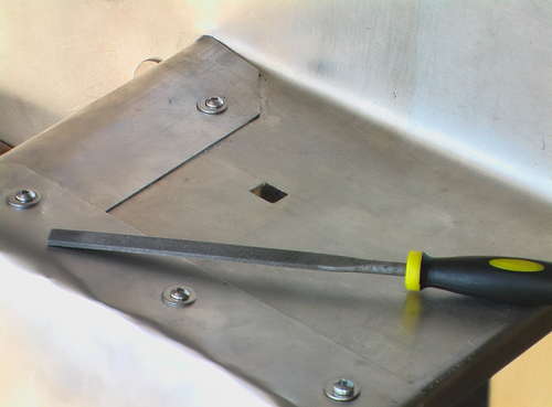 Forwards and reverse motor switch recess