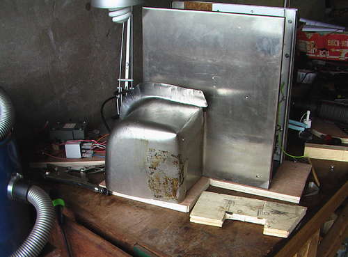 The motor's new housing needs cleaning