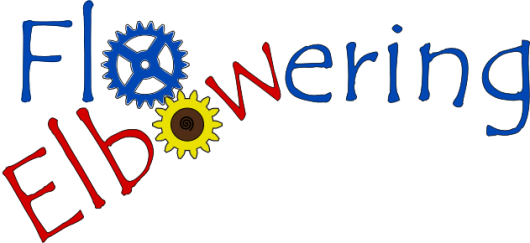 The logo with a bit more blue and a sunflower'esque cog