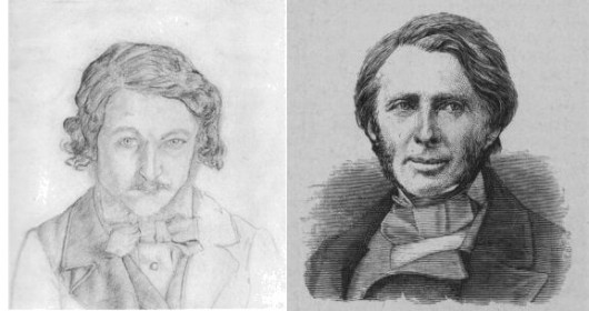 William Morris (Left)  & John Ruskin (right)