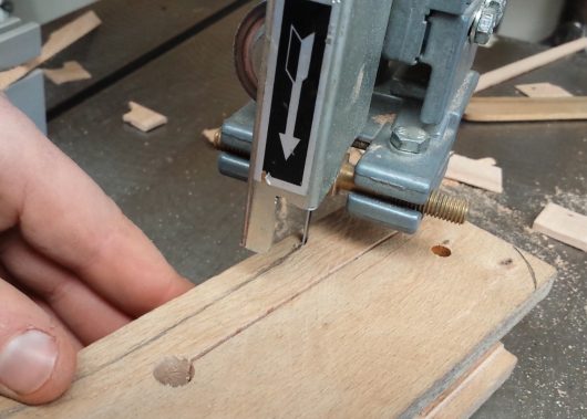 bandsawing the clamp