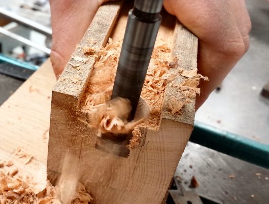 Removing material in the wooden clamp head