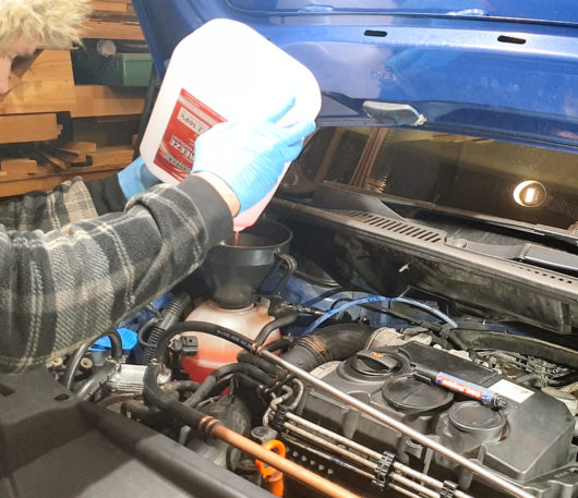 re-filling coolant